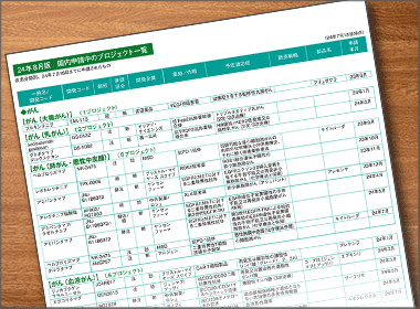 24年８月版　国内申請中のプロジェクト一覧
